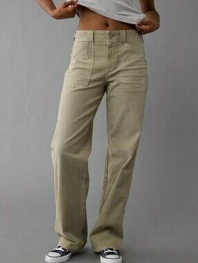 American Eagle Stretch High Waisted Utility Stovepipe Jeans Size 16